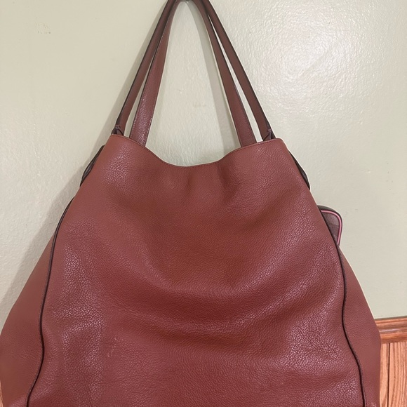 🐎💋 COACH EDIE 💋🐎 LEATHER SHOULDER BAG SADDLE BROWN TAN GOLD HARDWARE HOBO - Picture 7 of 15
